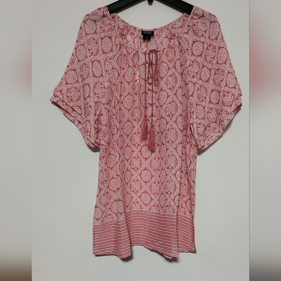 New Pink Tunic with Tassels  / Size 2X - Picture 1 of 9
